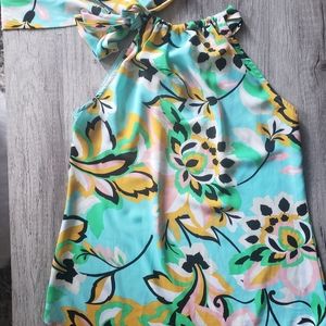 7th Ave Tie-Neck Halter Blouse